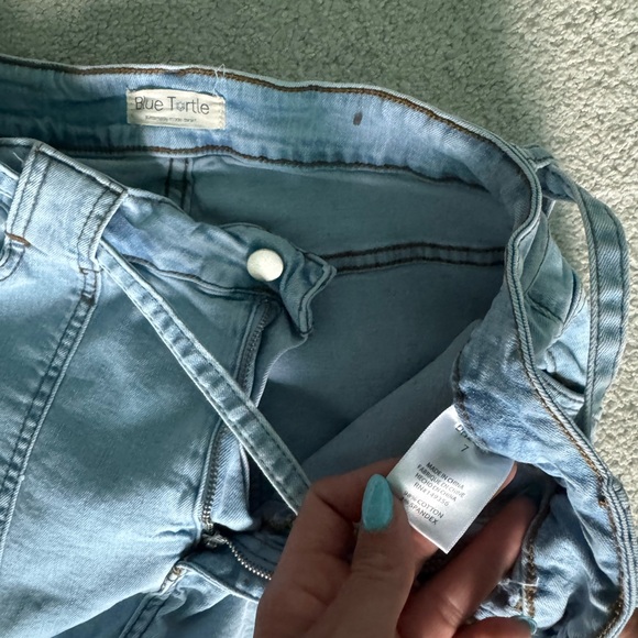 Blue Flare Wide Leg Jeans - Picture 4 of 7